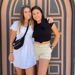 American Eagle Outfitters White Textured Fabric